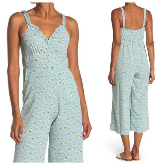 Topshop Pants Jumpsuits Nwt Topshop Pale Blue Ditsy Floral